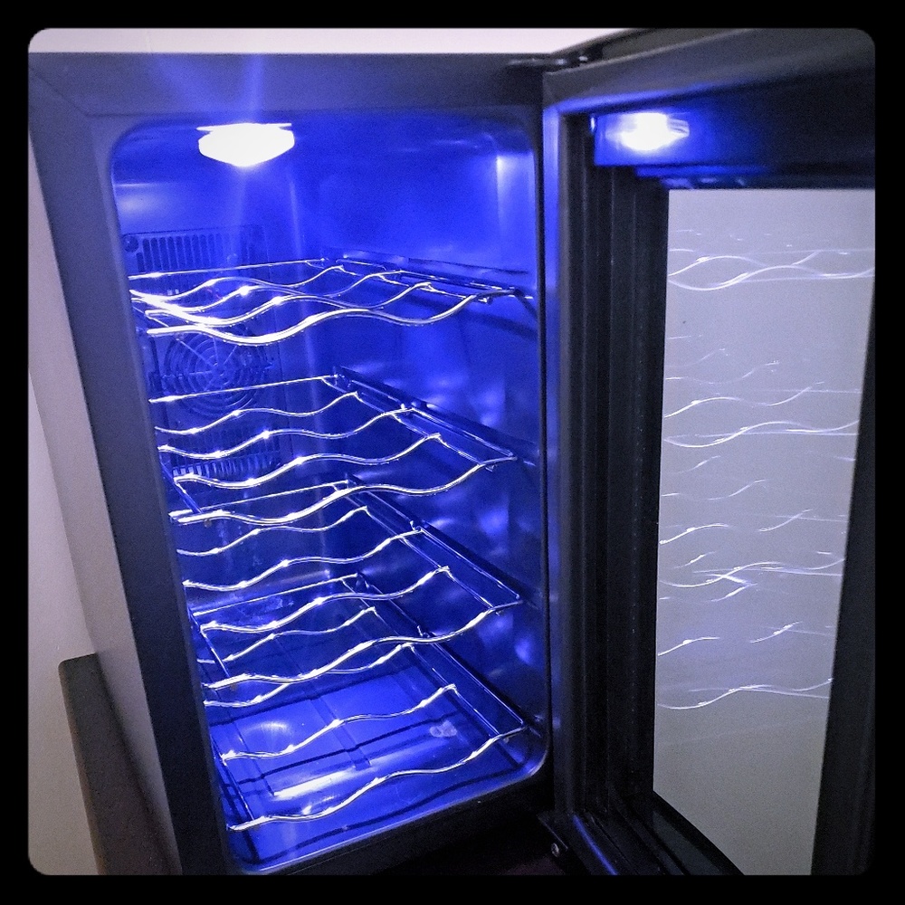 Frigidaire Illuminated Mini Beverage Refrigerator!